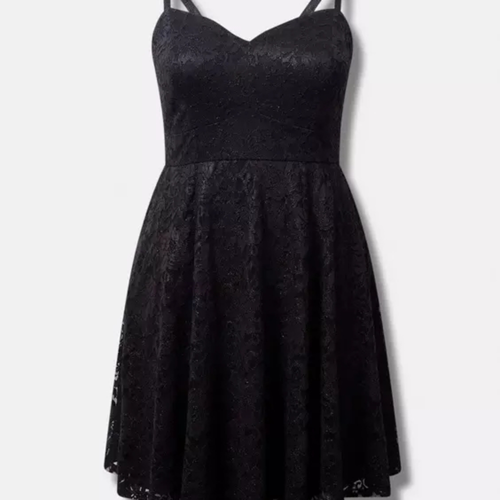 NWT Torrid Metallic Lace Up Back Dress- Size 20 - Picture 5 of 9